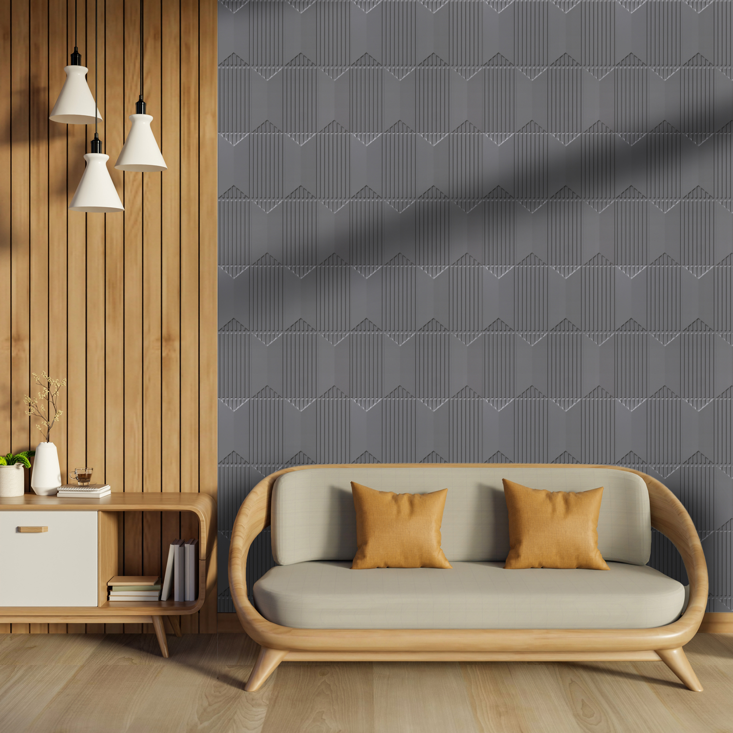 2002-Chevron Crest-Olive Grey-Peel and Stick
