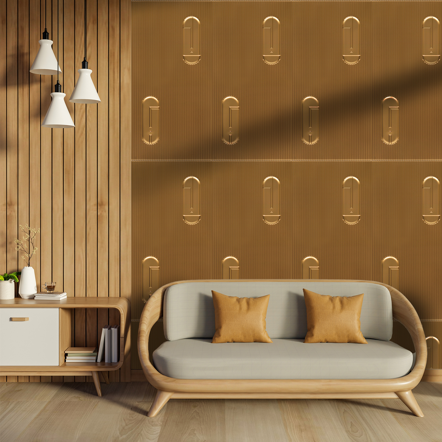 4005-Podline Texture-Gold-Peel And Stick