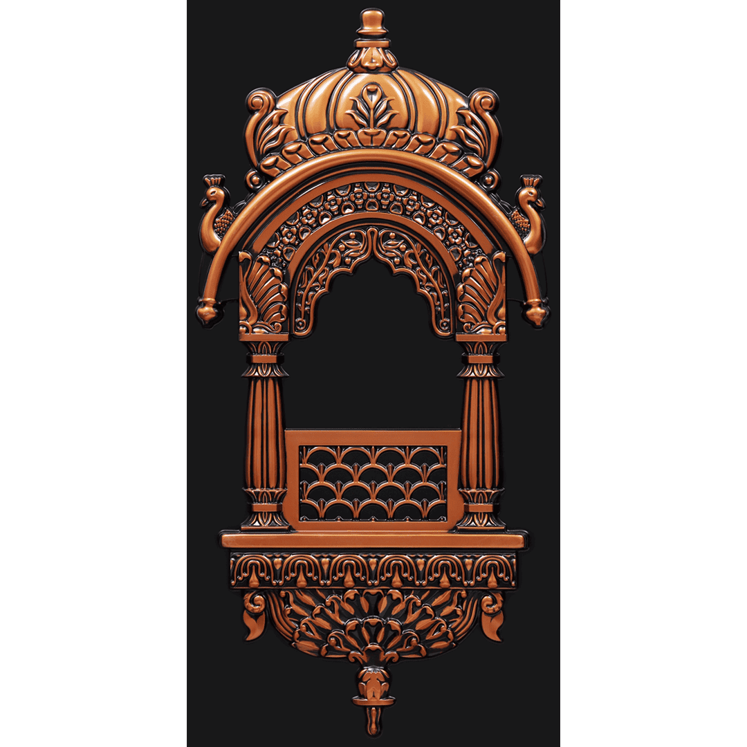 ZHB-02-Majestic Jharokha-Antique Copper-Glue Up Only