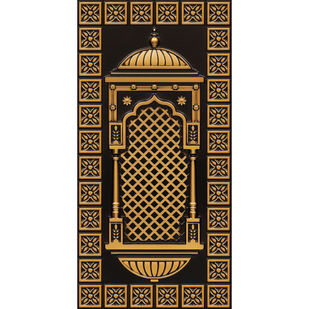 ZHB-03-Majestic Jharokha-Antique Gold-Glue Up Only