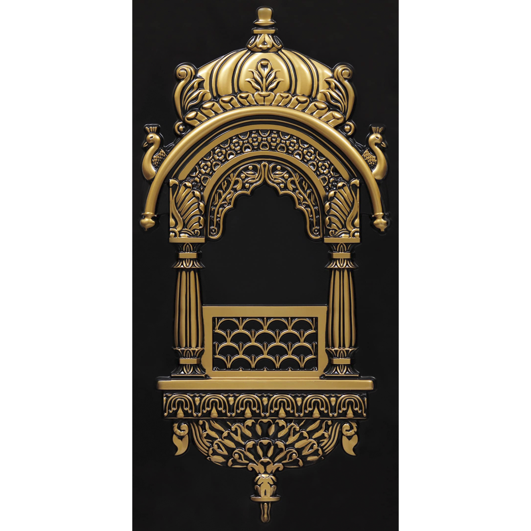 ZHB-02-Majestic Jharokha-Antique Gold-Glue Up Only