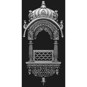 ZHB-02-Majestic Jharokha-Antique Silver-Glue Up Only