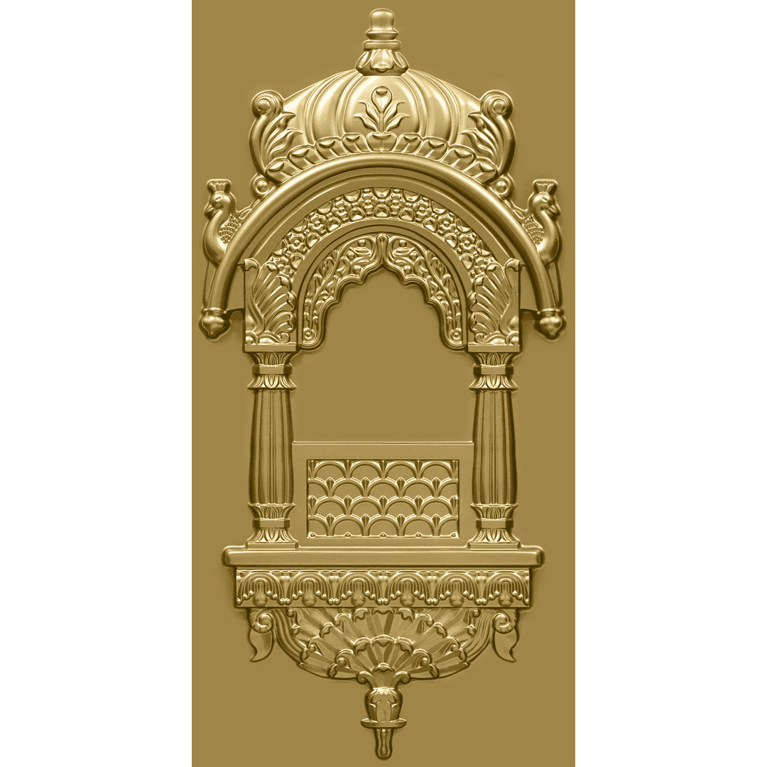 ZHB-02-Majestic Jharokha-Brass-Glue Up Only