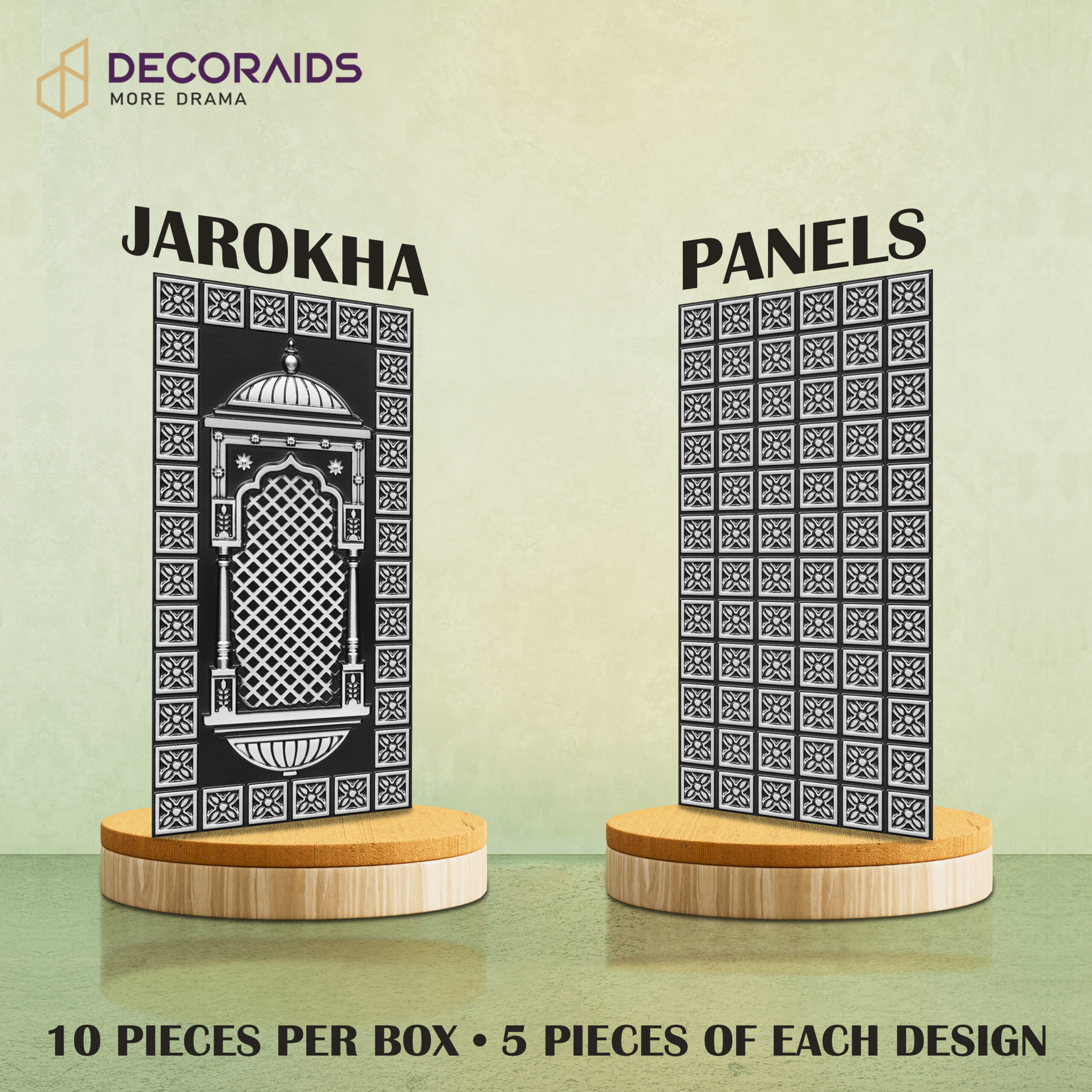 ZHB-03-Majestic Jharokha-Antique Silver-Glue Up Only