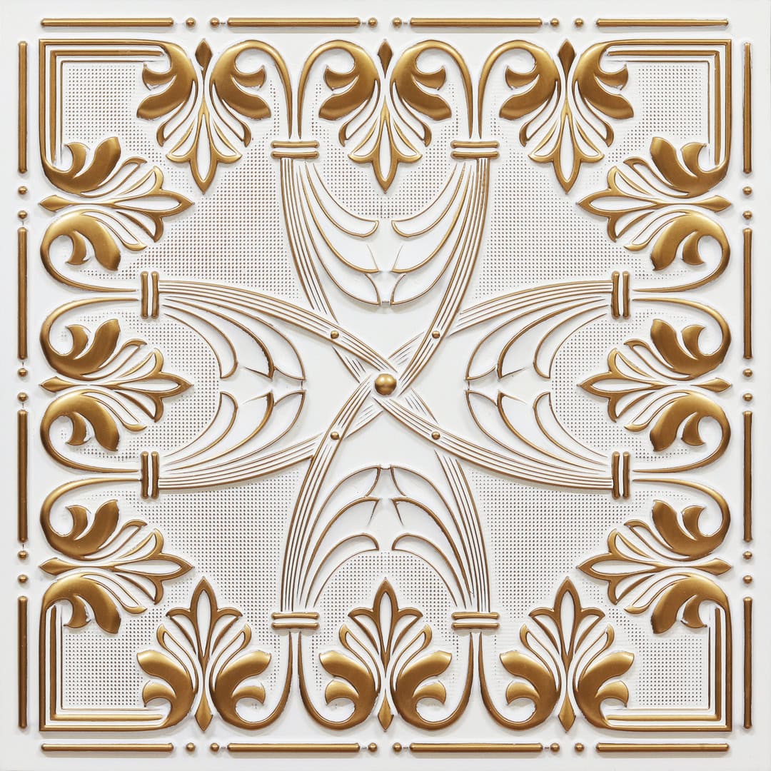 383-Noble Flourish-Antique White-Glue Up and Grid Both