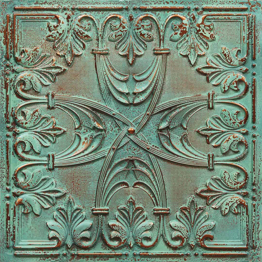 383-Noble Flourish-Natural Patina-Glue Up and Grid Both