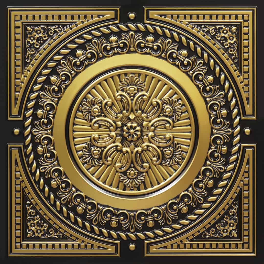 384-Royal Medallion-Antique Brass-Glue Up and Grid Both