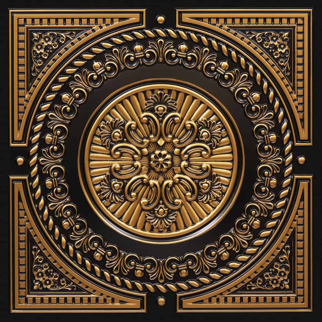 384-Royal Medallion-Antique Gold-Glue Up and Grid Both