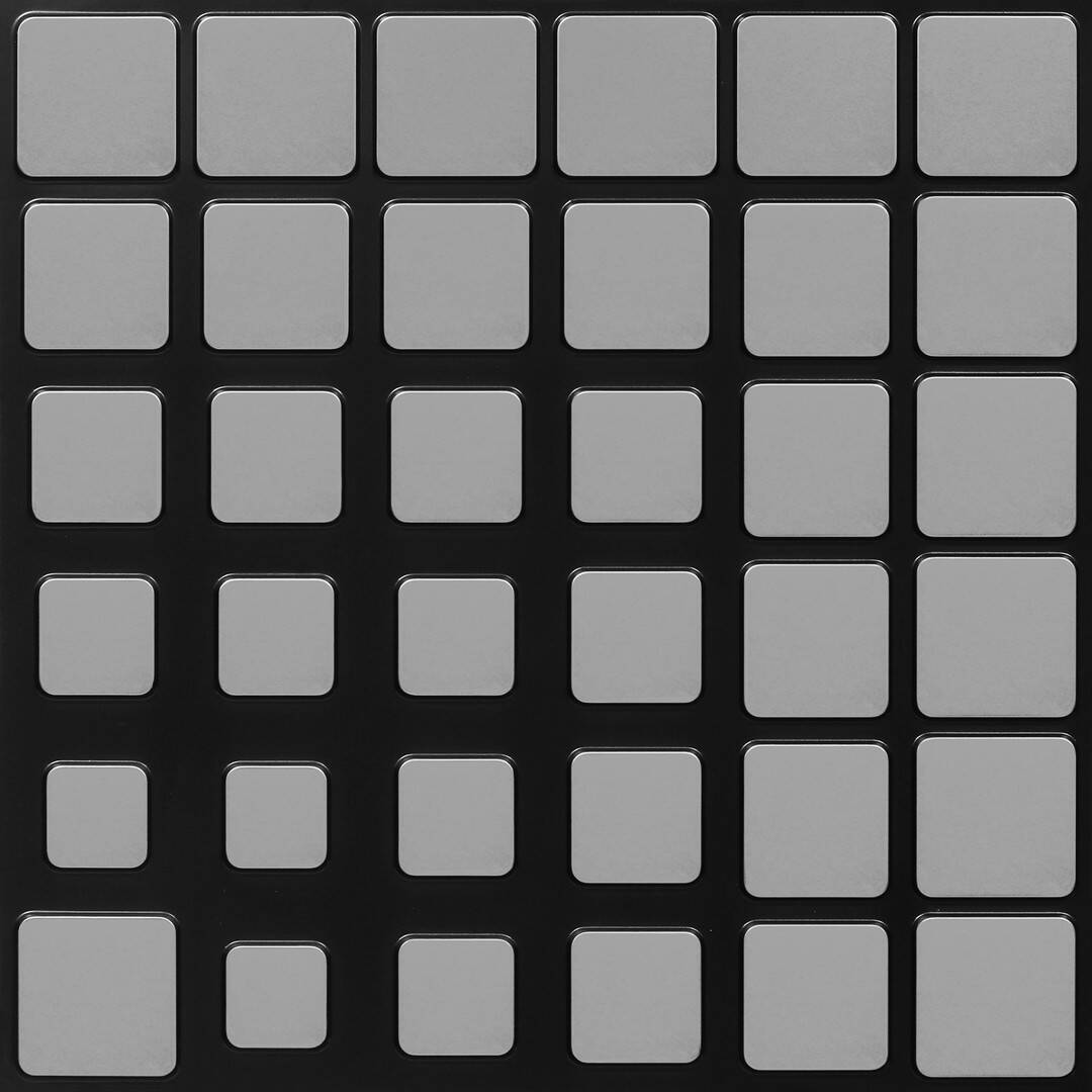 385-Soft Grid-Antique Silver-Glue Up Only