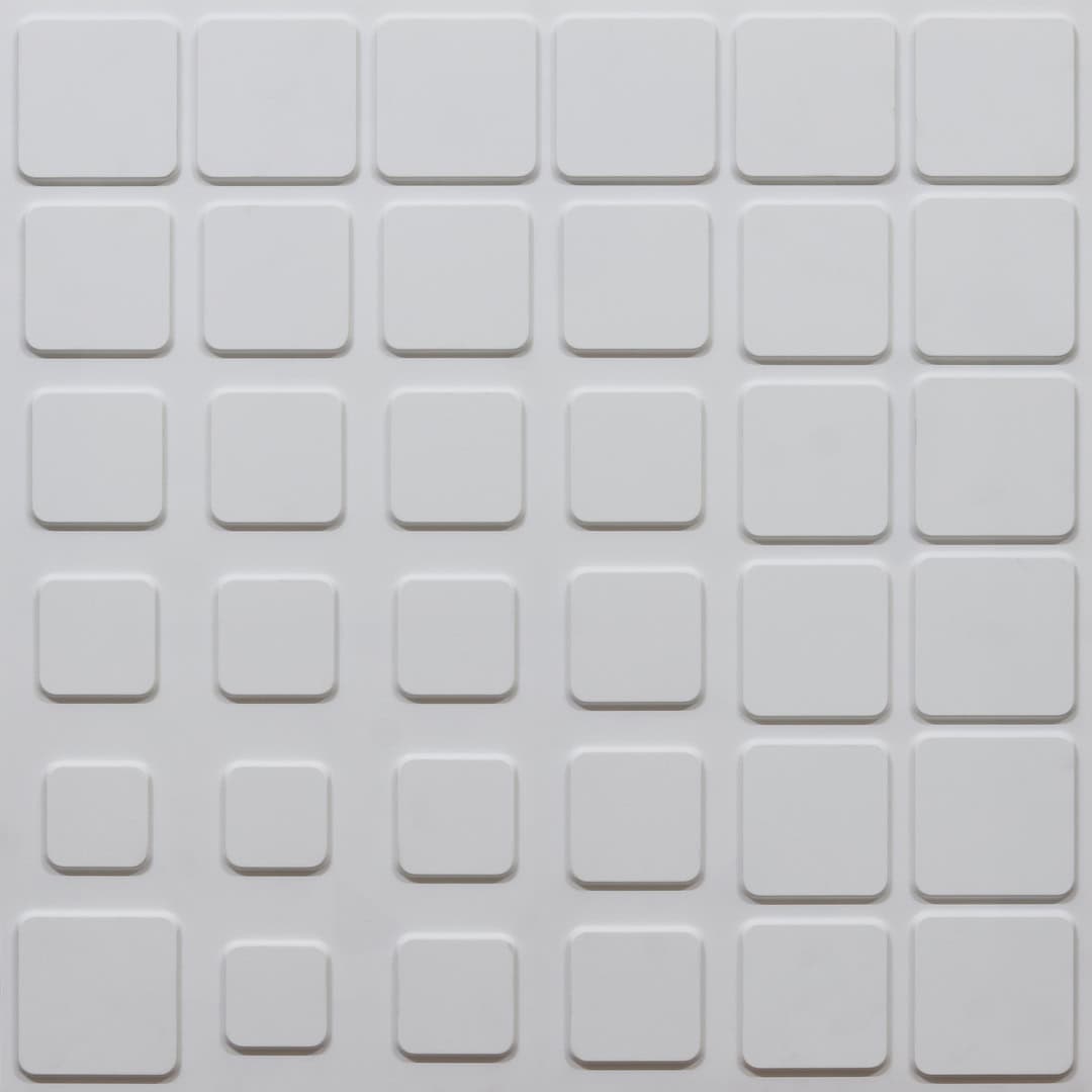 385-Soft Grid-White Matt-Glue Up Only