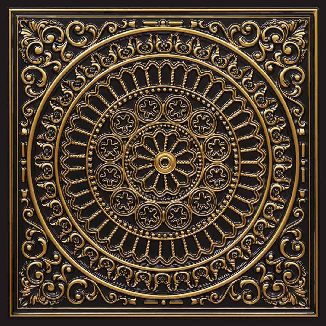 386-Grand Mandala-Antique Gold-Glue Up and Grid Both