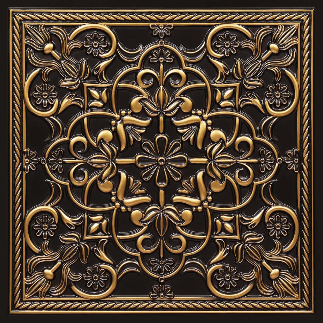 387-Regal Fleur-Antique Gold-Glue Up and Grid Both