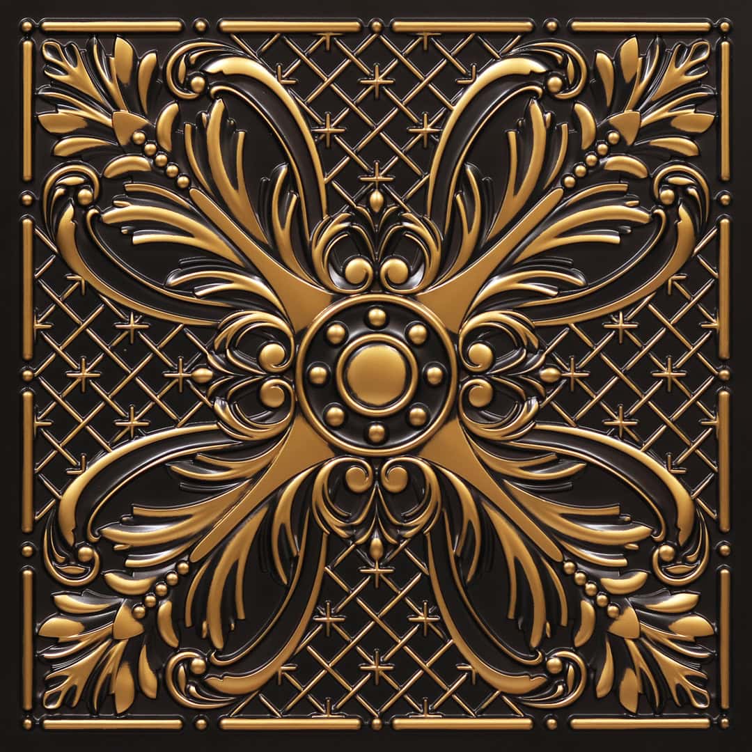 390-Royal Acanthus-Antique Gold-Glue Up and Grid Both