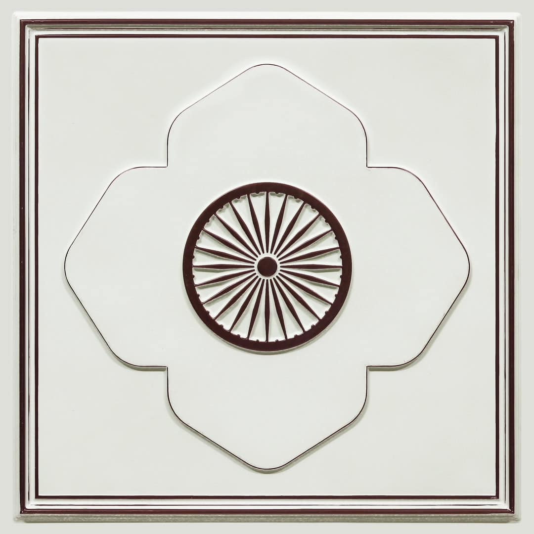 391-Royal Emblem Panel-Antique Mocha-Glue Up and Grid Both