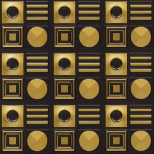 393-Geometric Rhythm-Antique Brass-Glue Up Only