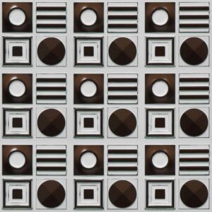 393-Geometric Rhythm-Antique Mocha-Glue Up Only