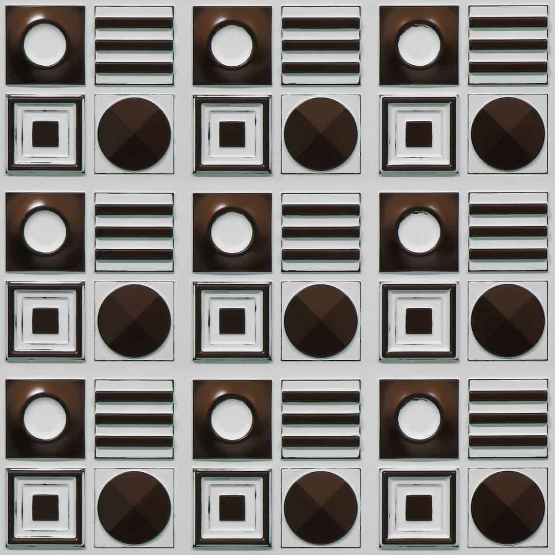 393-Geometric Rhythm-Antique Mocha-Glue Up Only