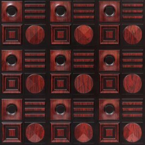 393-Geometric Rhythm-Antique Rosewood-Glue Up Only
