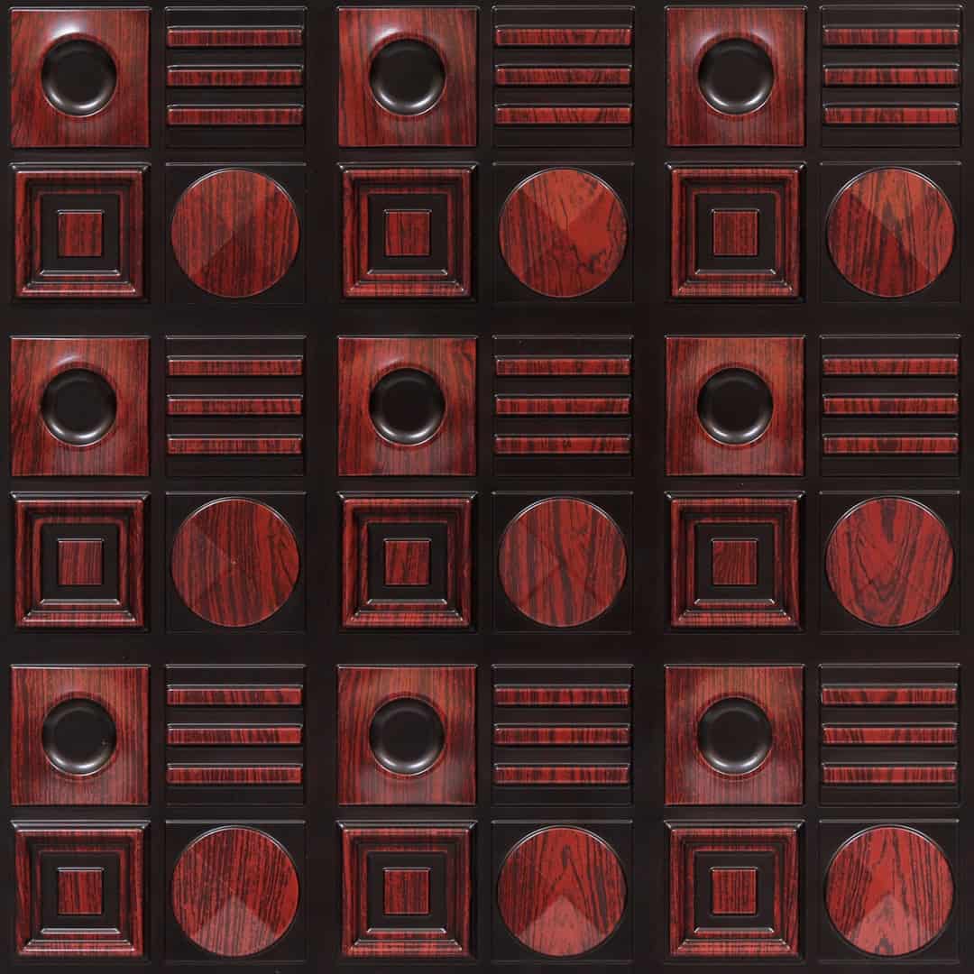 393-Geometric Rhythm-Antique Rosewood-Glue Up Only
