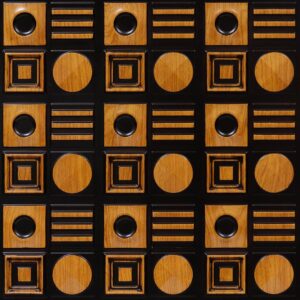 393-Geometric Rhythm-Antique Teakwood-Glue Up Only