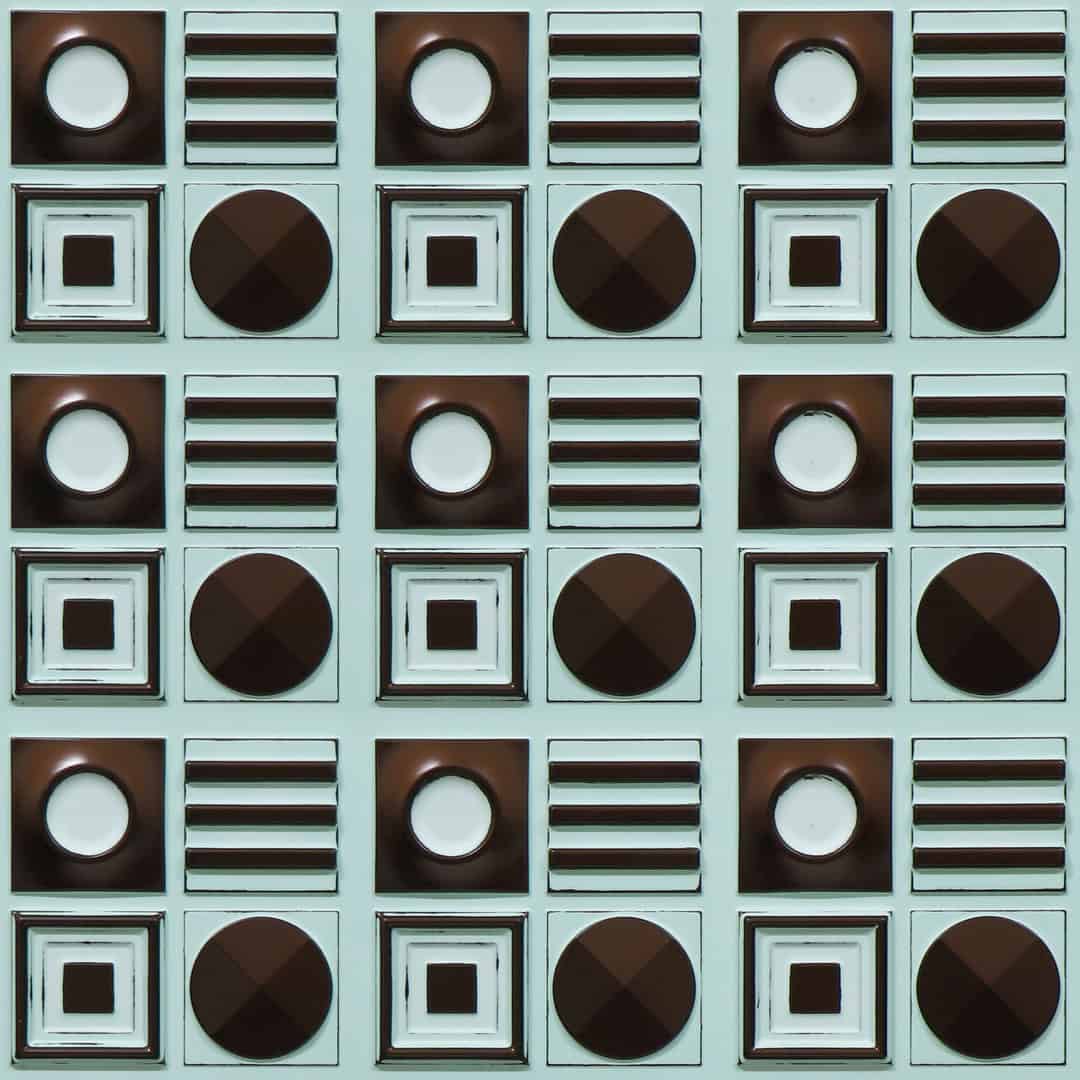 393-Geometric Rhythm-Aqua Tin-Glue Up Only