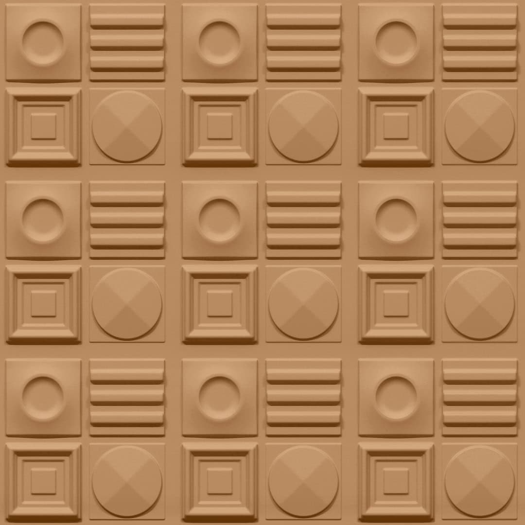 393-Geometric Rhythm-Brown Candy-Glue Up Only