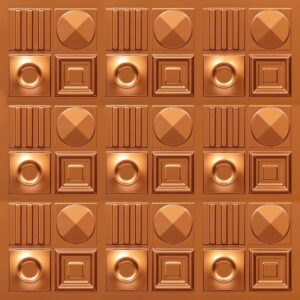 393-Geometric Rhythm-Copper-Glue Up Only