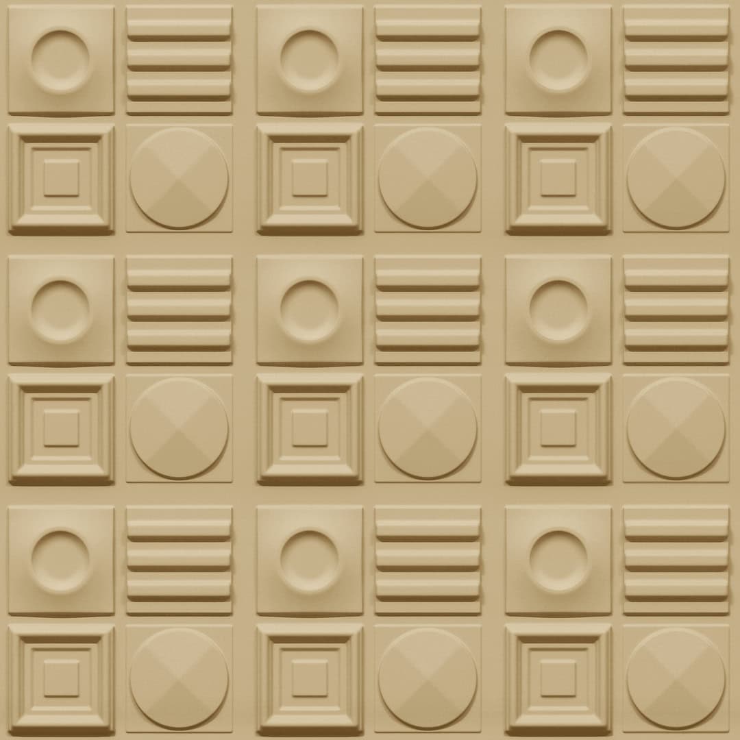 393-Geometric Rhythm-Dairy Cream-Glue Up Only