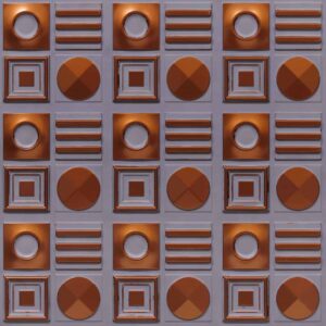 393-Geometric Rhythm-Dusty Copper-Glue Up Only