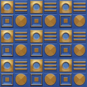 393-Geometric Rhythm-Golden Swan-Glue Up Only