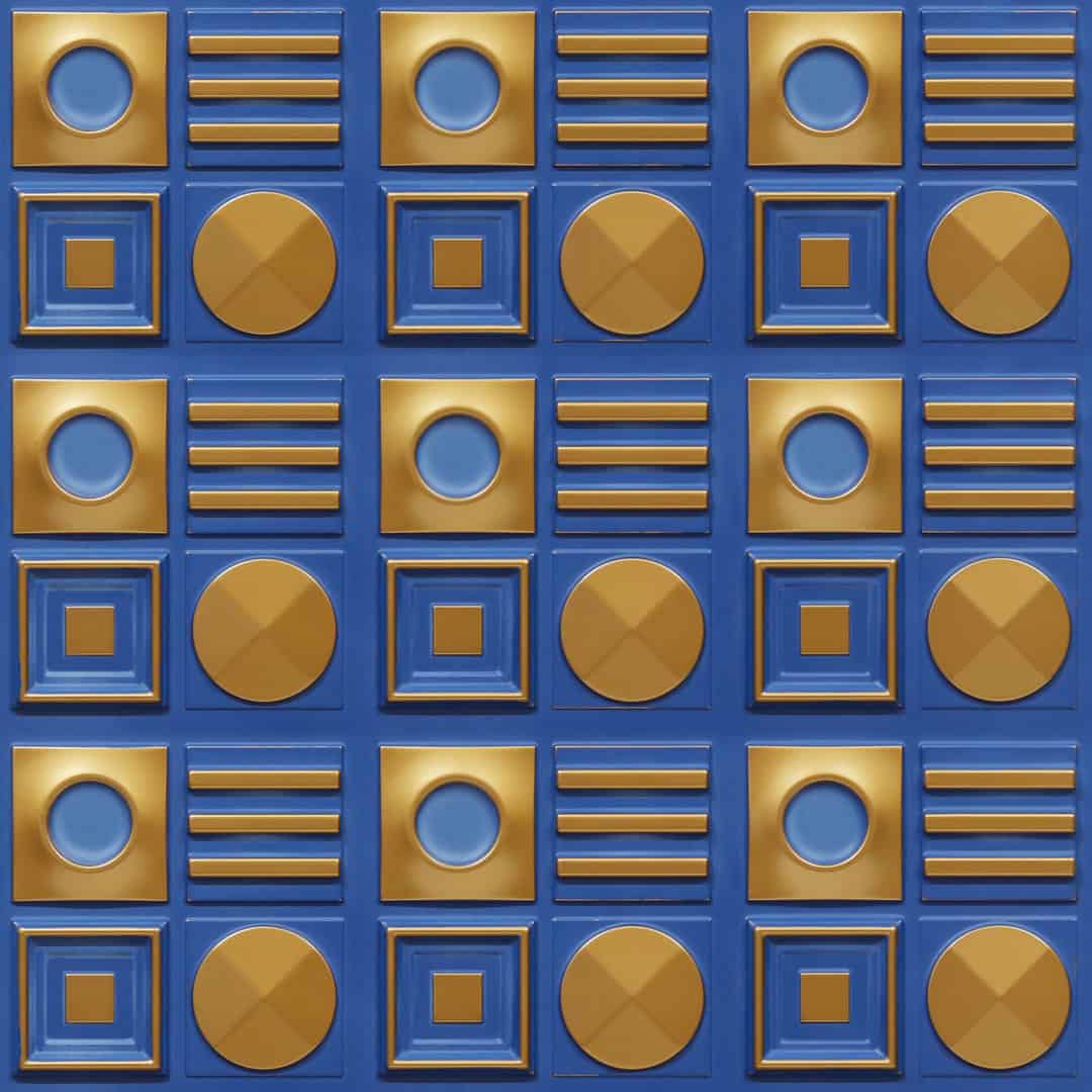 393-Geometric Rhythm-Golden Swan-Glue Up Only