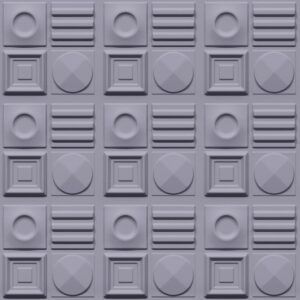393-Geometric Rhythm-Milky Grey-Glue Up Only