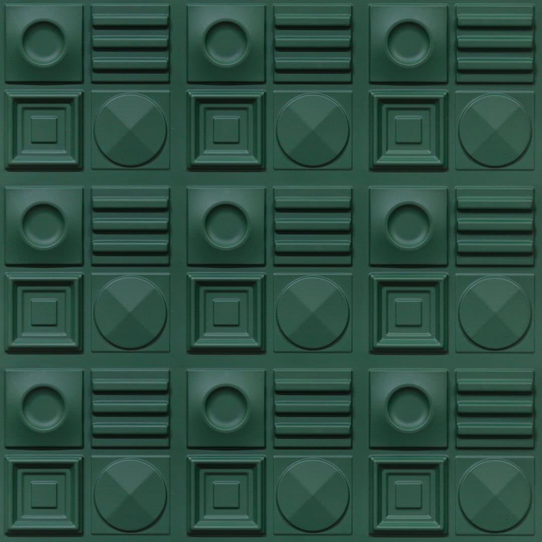 393-Geometric Rhythm-RL Green-Glue Up Only