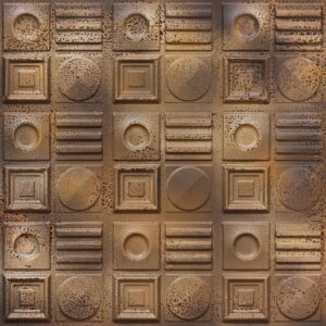 393-Geometric Rhythm-Stained Metal-Glue Up Only