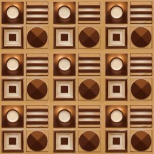 393-Geometric Rhythm-Sandstone-Glue Up Only