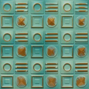393-Geometric Rhythm-Vintage Tin-Glue Up Only