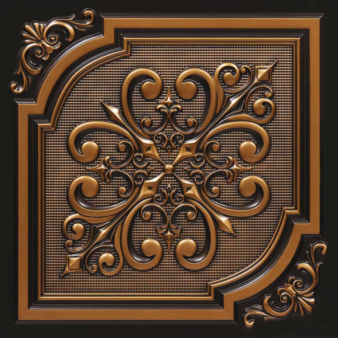 395-Regal Flourish-Antique Copper-Glue Up and Grid Both