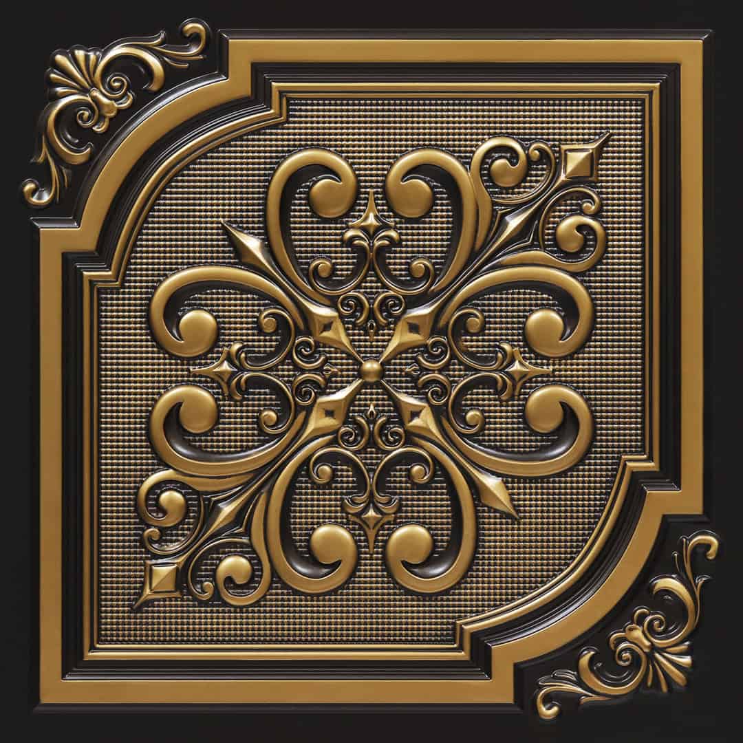 395-Regal Flourish-Antique Gold-Glue Up and Grid Both
