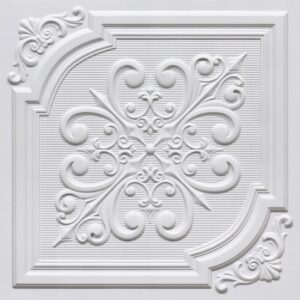 395-Regal Flourish-White Matt-Glue Up and Grid Both