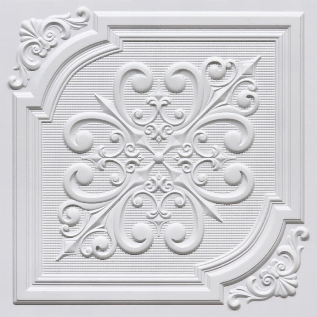 395-Regal Flourish-White Matt-Glue Up and Grid Both