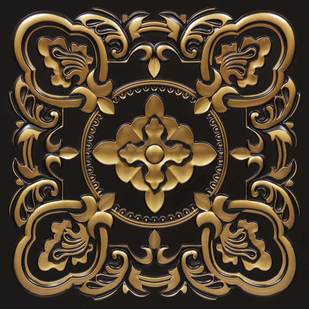 396-Royal Petal-Antique Gold-Glue Up and Grid Both