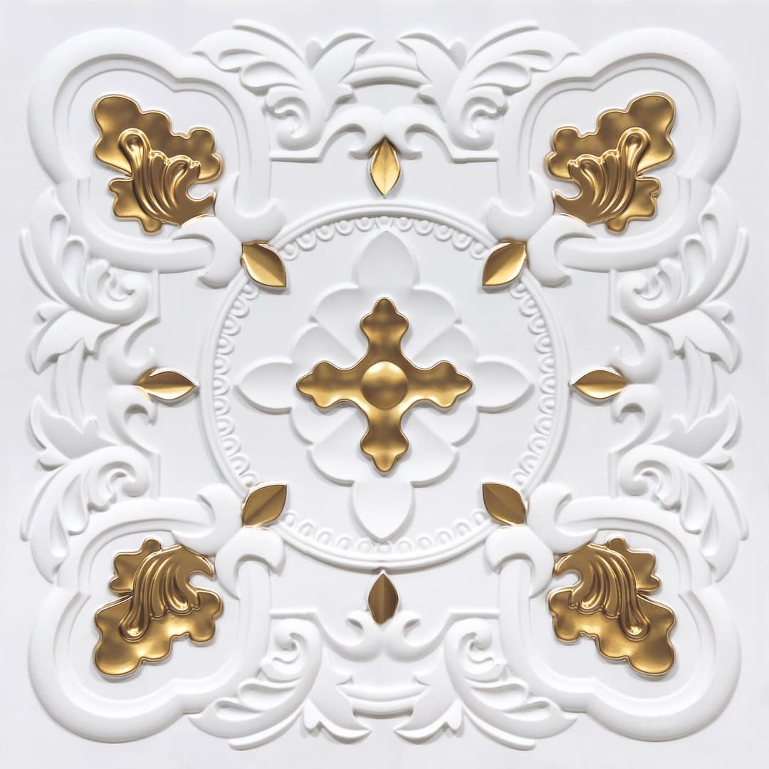 396-Royal Petal-White Matt Gold-Glue Up and Grid Both