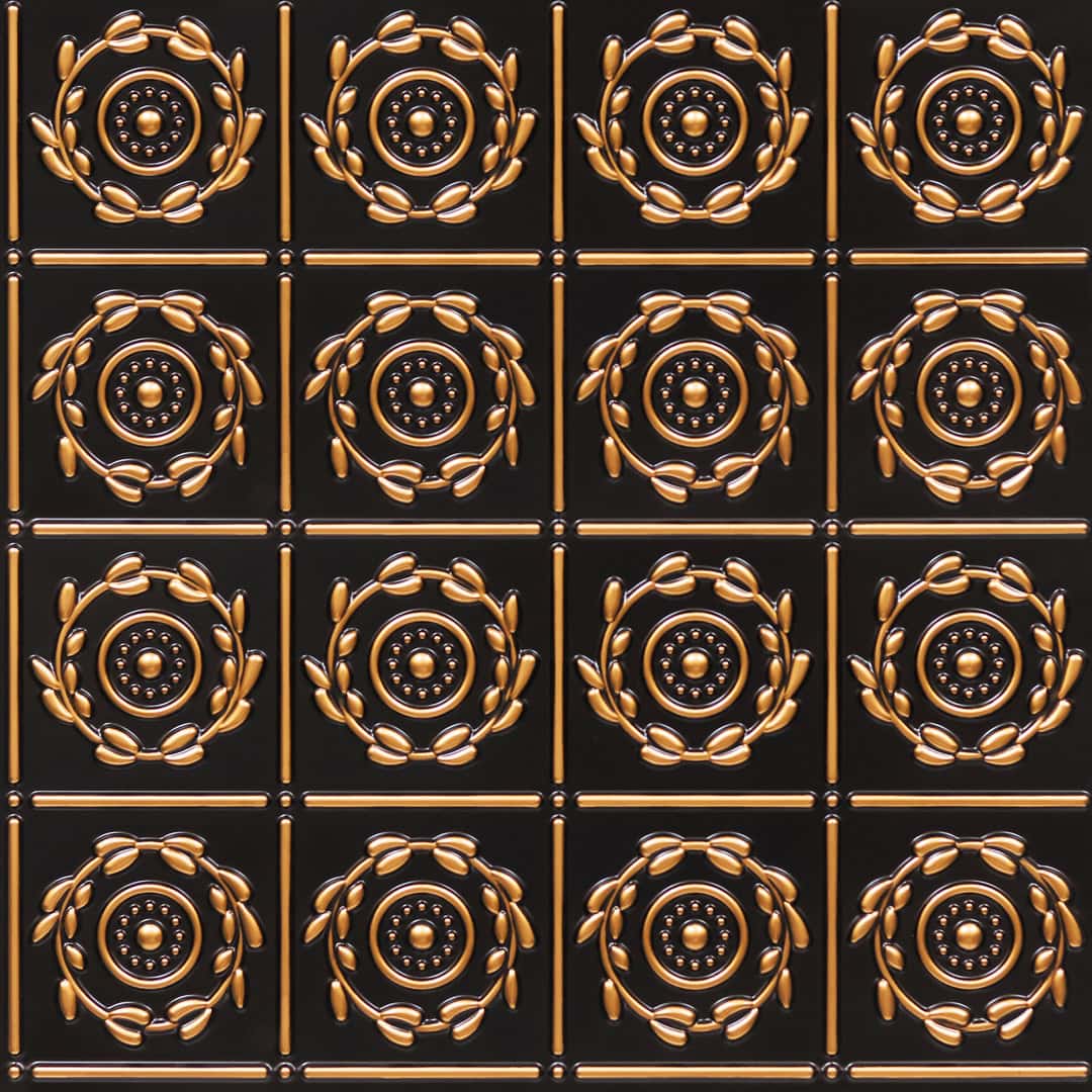 400-Laurel Medallion-Antique Copper-Glue Up Only