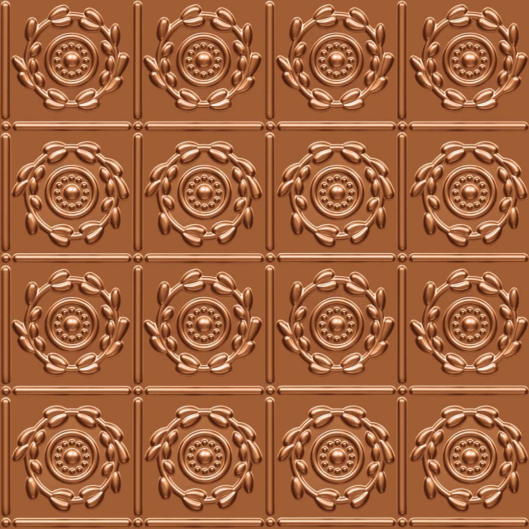 400-Laurel Medallion-Copper-Glue Up Only