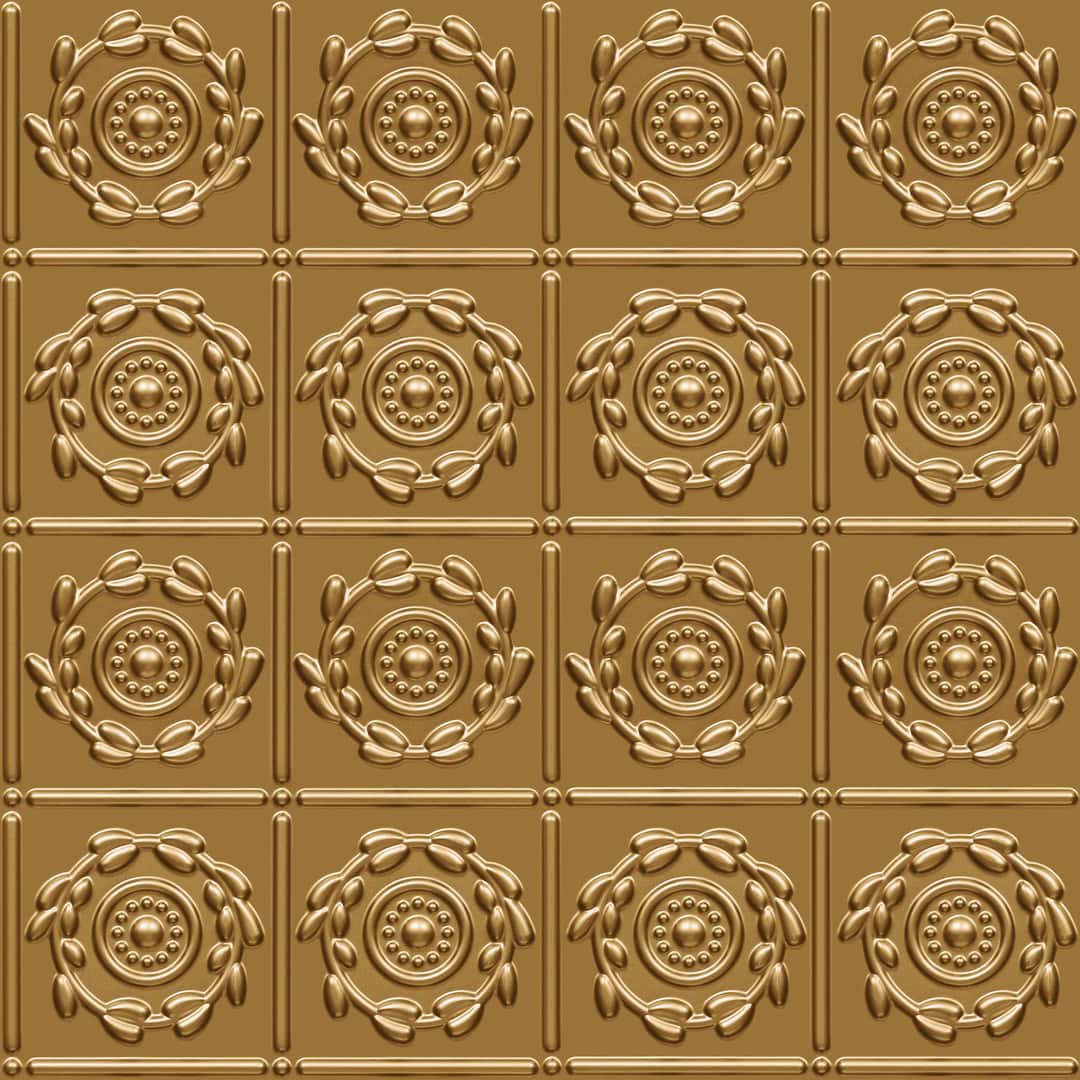 400-Laurel Medallion-Gold-Glue Up Only