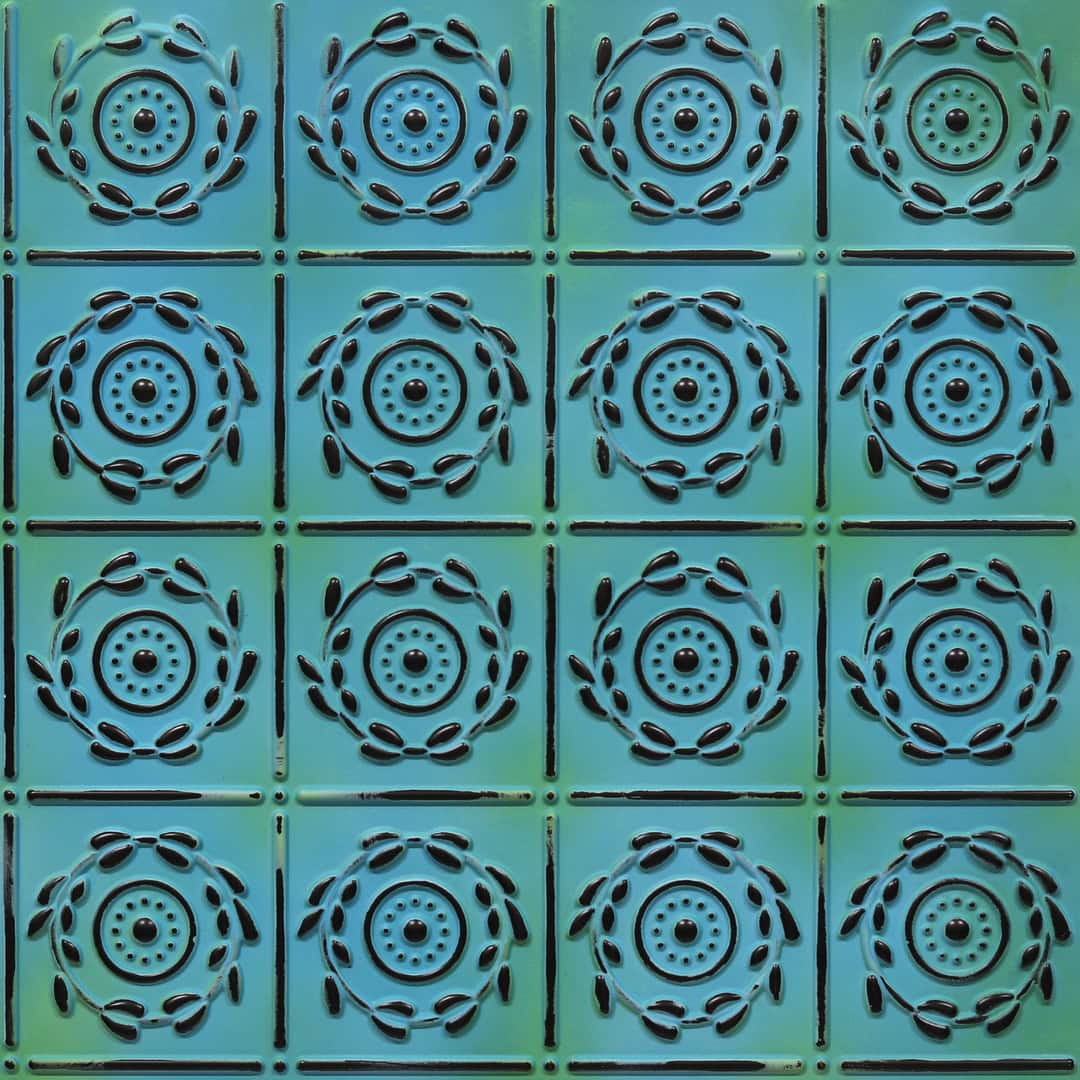 400-Laurel Medallion-Medieval Blue-Glue Up Only