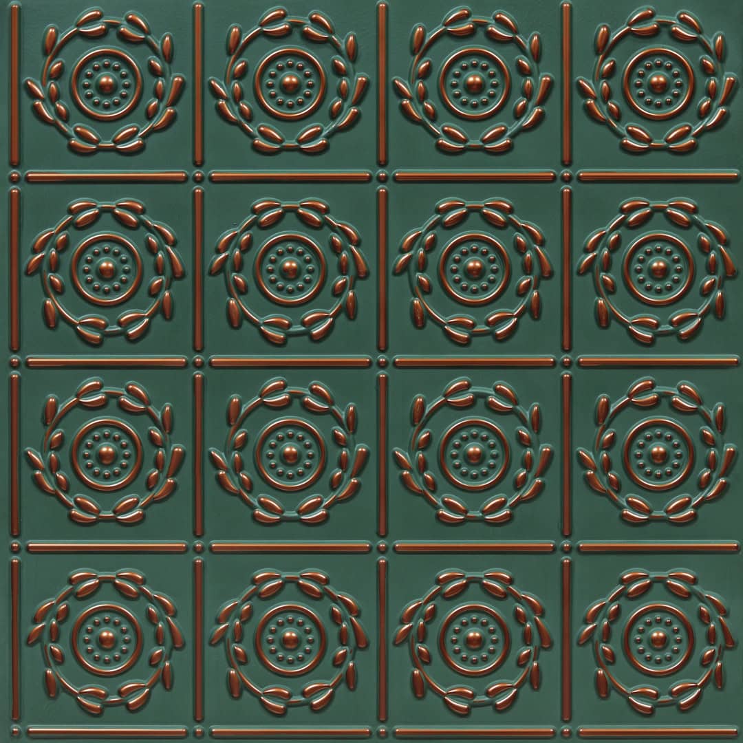 400-Laurel Medallion-Royal Green-Glue Up Only