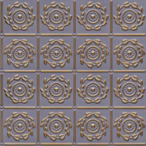 400-Laurel Medallion-Royal Grey-Glue Up Only