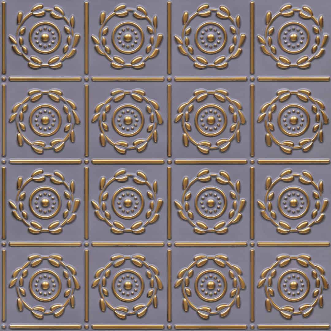400-Laurel Medallion-Royal Grey-Glue Up Only