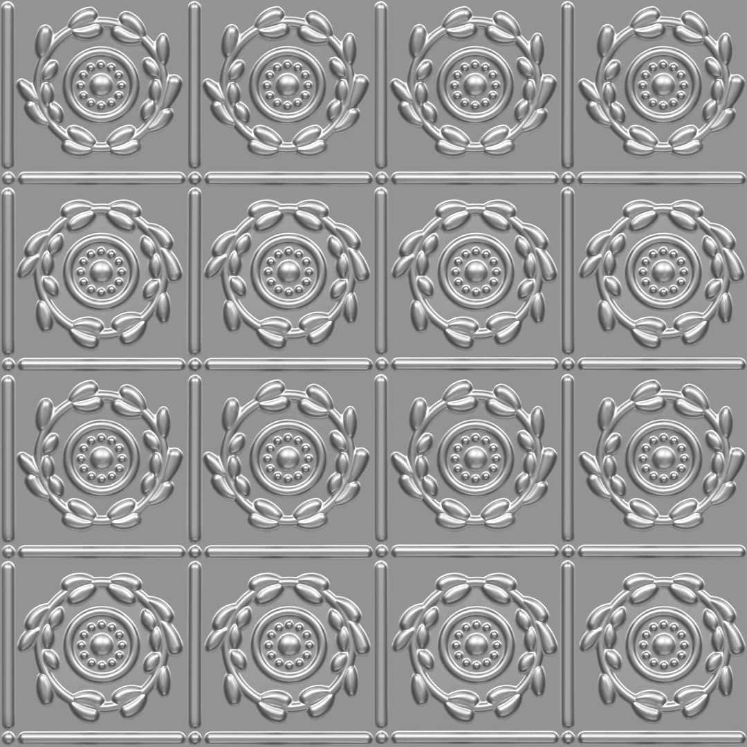 400-Laurel Medallion-Silver-Glue Up Only